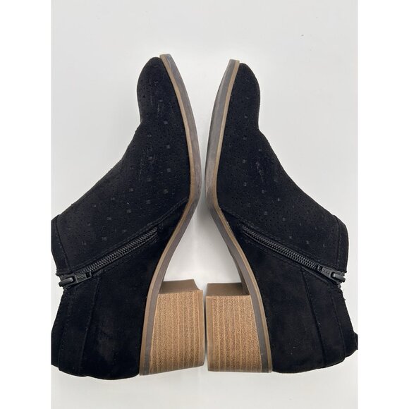 Sonoma Vitalize OrthoLite Faux Suede Zip Ankle Booties Black Buckle Sz 9.5M - Picture 14 of 14